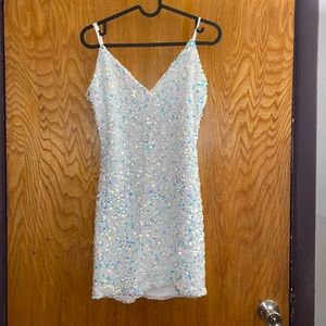 White Sequin dress